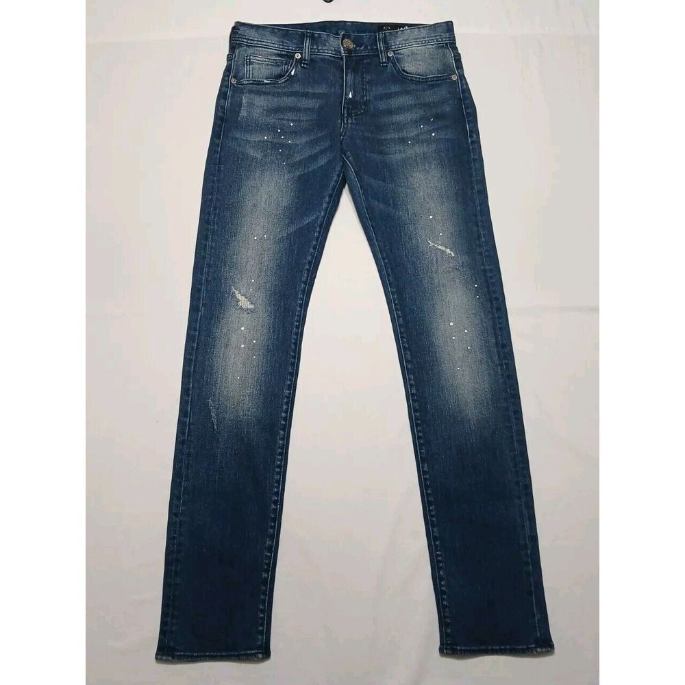 Armani Exchange Men's‎ J13 Slim Fit Distressed Denim Jeans Size 29 ( 30/31 X 32)